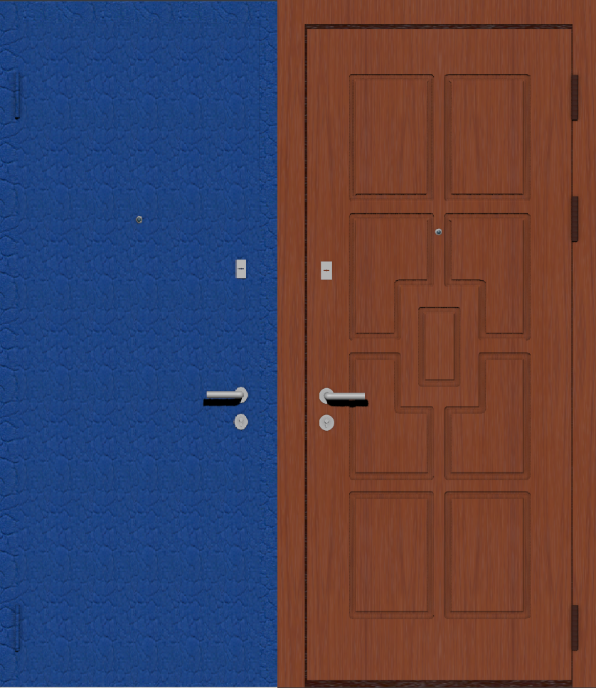 Металлическая входная дверь с отделкой порошковое напыление крокодил и МДФ ПВХ с классическим рисунком фрезеровки A14