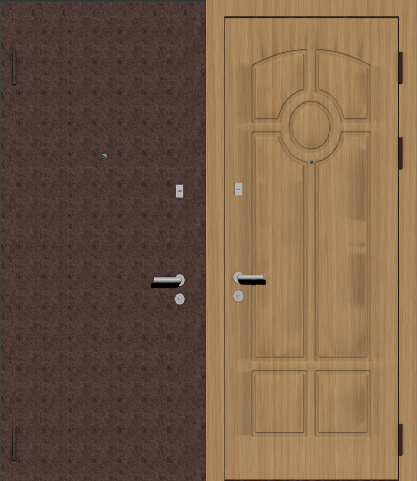 Входная металлическая дверь с отделкой порошковое напыление и МДФ ПВХ с рисунком A4