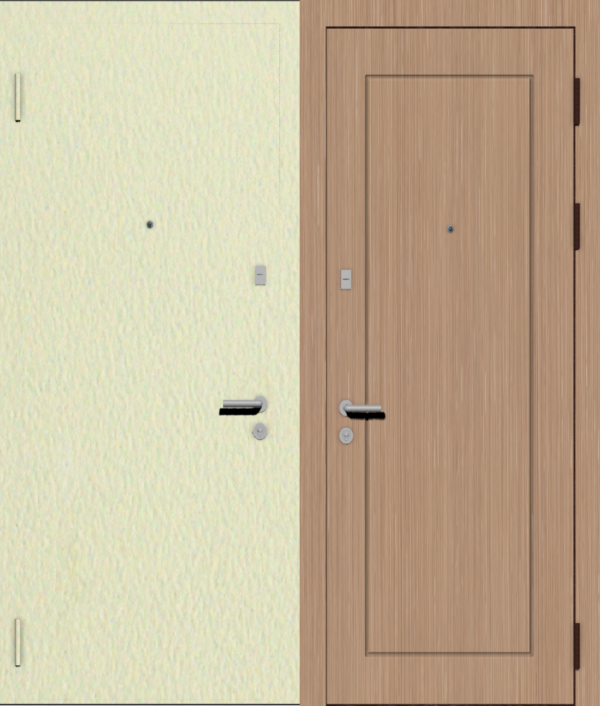Металлическая входная дверь с отделкой порошковое напыление по рал и МДФ ПВХ с класическим рисунком фрезеровки B11
