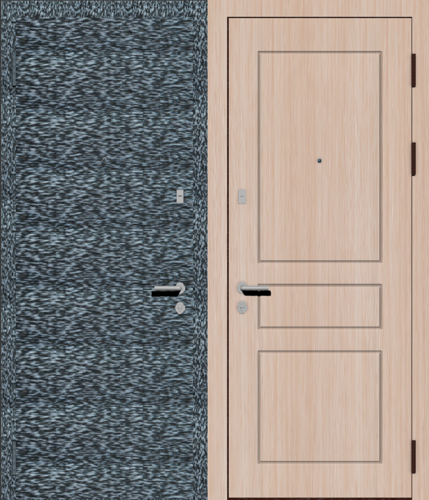 Металлическая входная дверь с отделкой порошковое напыление с эффектом антик и МДФ ПВХ с класическим рисунком фрезеровки B13