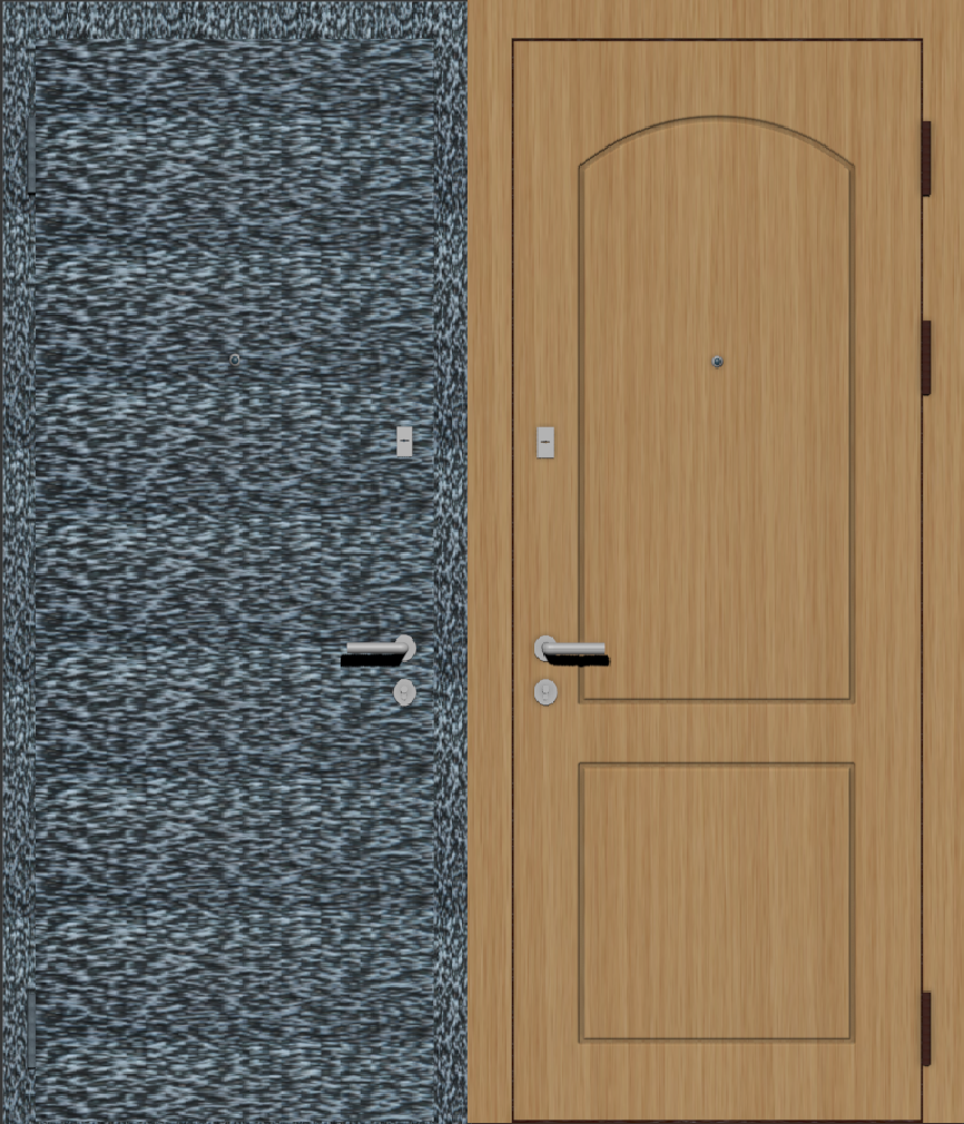 Металлическая входная дверь с отделкой порошковое напыление с эффектом антик и МДФ ПВХ с класическим рисунком фрезеровки B2