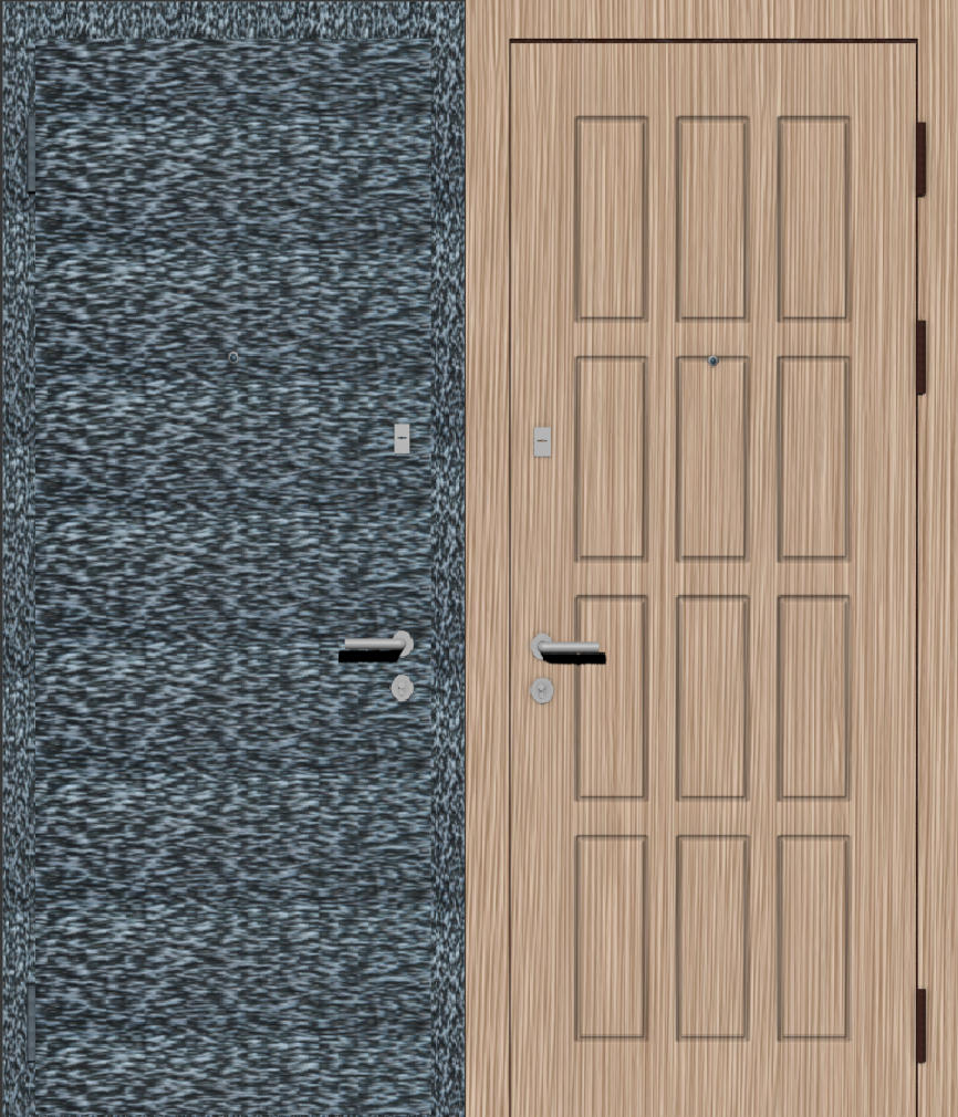Металлическая входная дверь с отделкой порошковое напыление с эффектом антик и МДФ ПВХ с класическим рисунком фрезеровки C12
