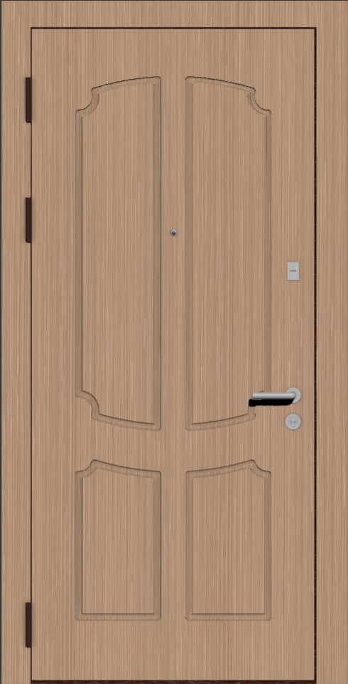 Дверь металлическая входная с мдф накладкой Е7 венге светлый