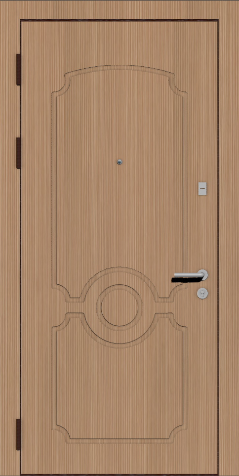 Железная дверь с дизайном рисунка F3 венге светлый