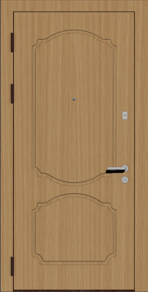 Металлическая недорогая дверь с отделкой G5 бук