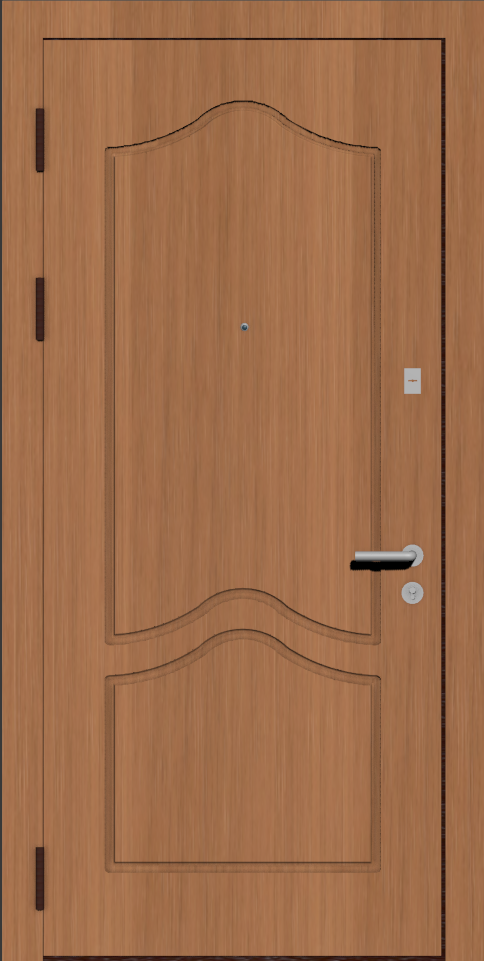 Стальная дверь с внутренней отделкой МДФ H1 миланский орех