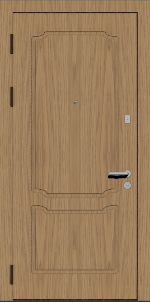 Надежная входная дверь с отделкой МДФ I1 дуб 