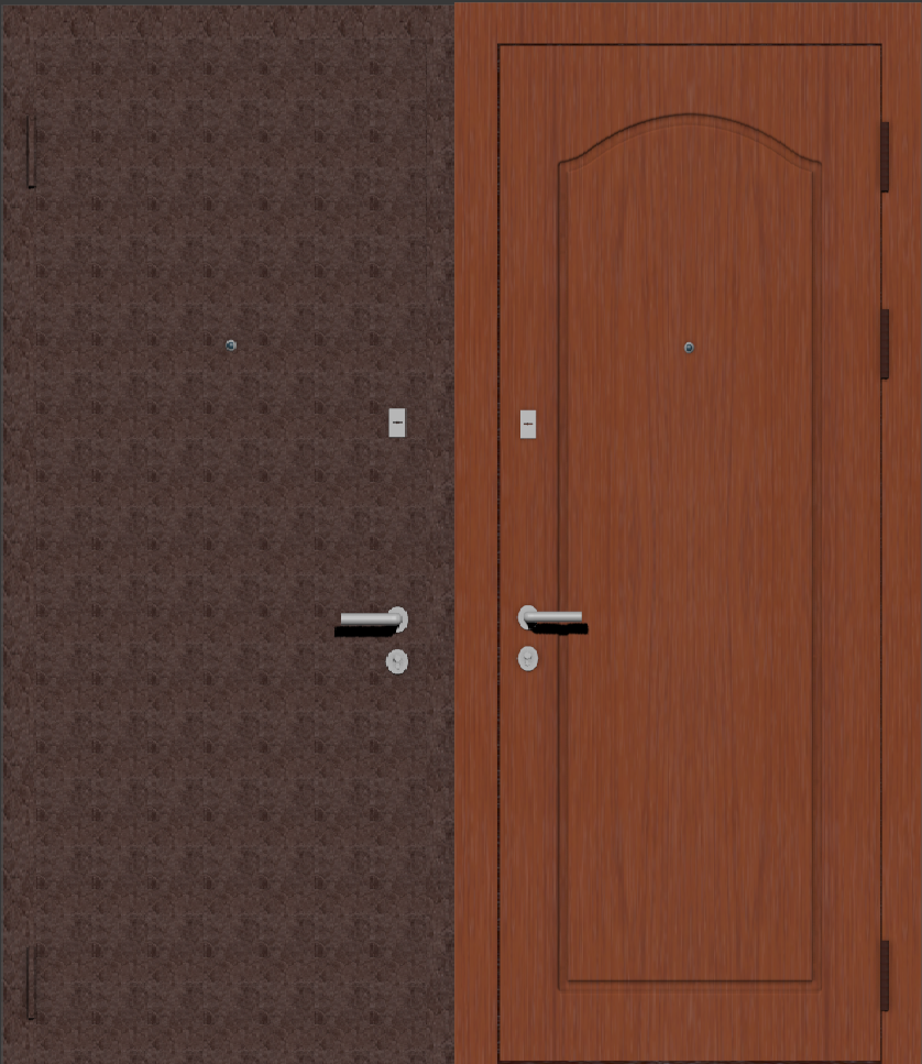 Металлическая входная дверь с отделкой порошковое напыление крокодил и МДФ ПВХ с классическим рисунком фрезеровки P1