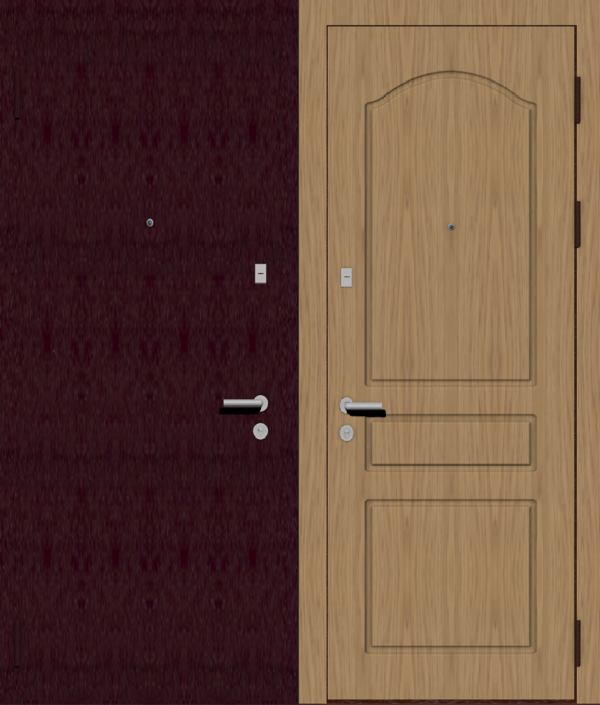 Металлическая входная дверь с отделкой порошковое напыление по рал и МДФ ПВХ с класическим рисунком фрезеровки P3