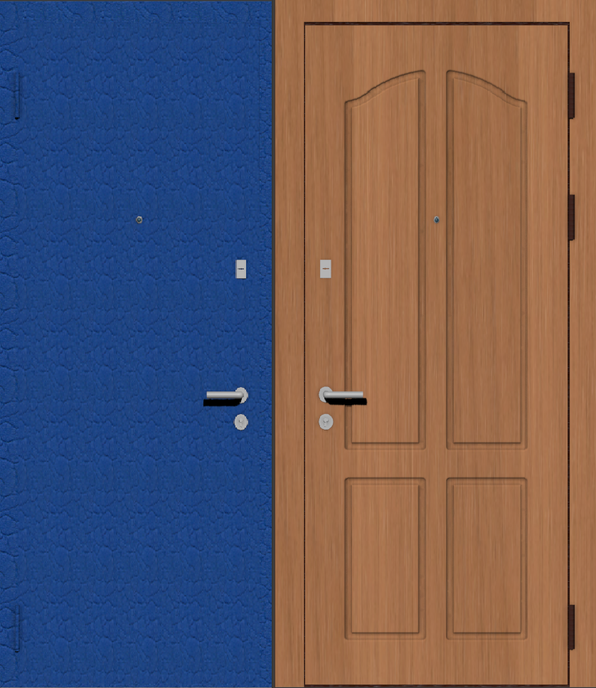 Металлическая входная дверь с отделкой порошковое напыление крокодил и МДФ ПВХ с классическим рисунком фрезеровки P4