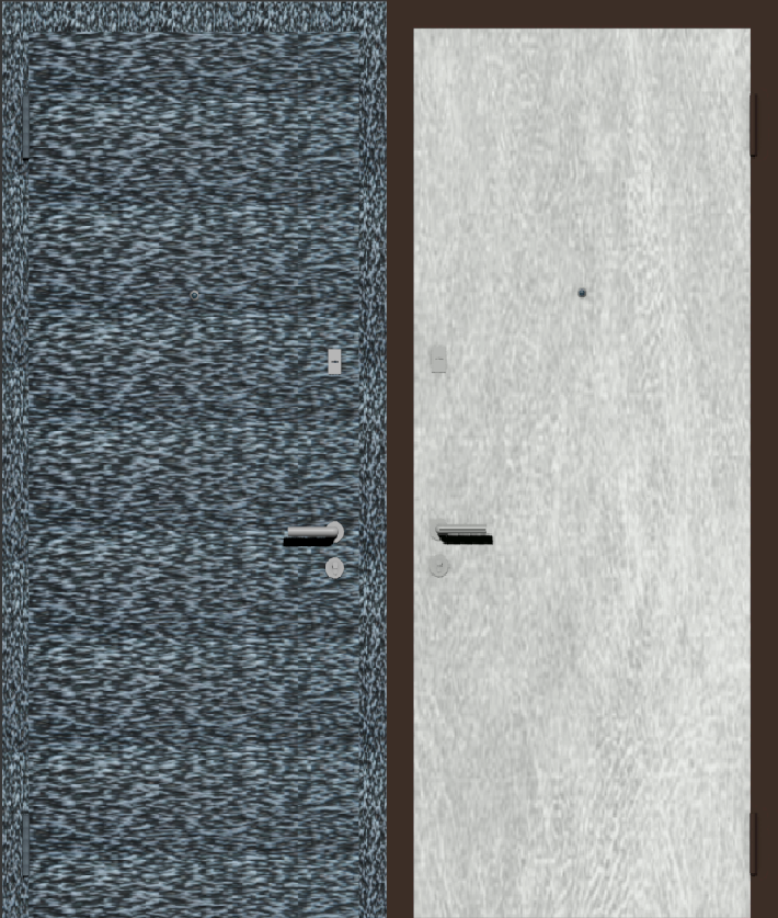 Дверь металлическая входная с отделкой порошковое напыление серебряный антик и винилискожа белая