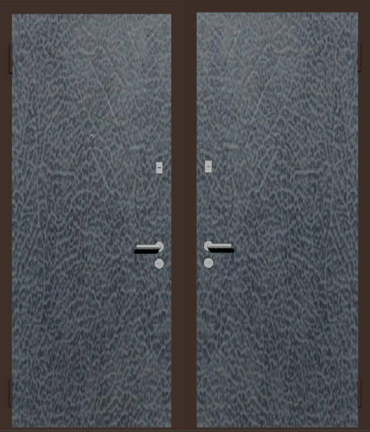 Дешевая входная металлическая дверь с отделкой винилискожа серая снаружи, внутри серая