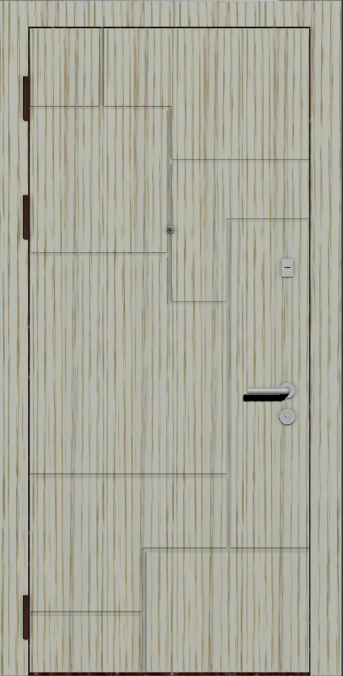Дверь входная со строгим рисунком состоящим из линий