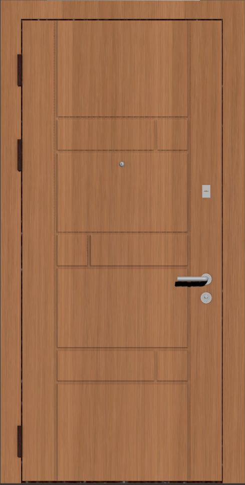 Дверная панель орех миланский с стильной фрезеровкой