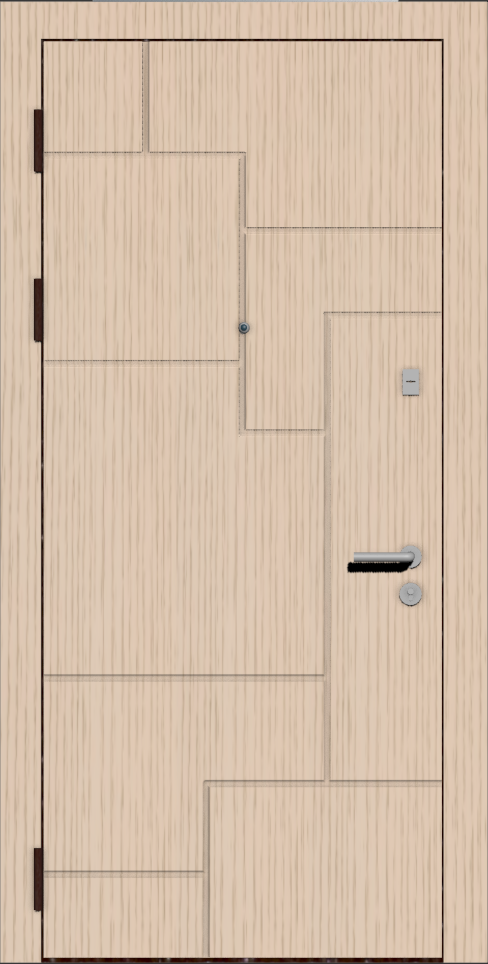 Железная дверь в современном стиле капучино