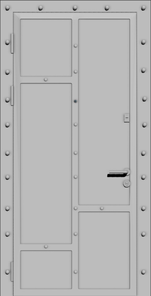 Дверь с заклепками в стиле лофт 