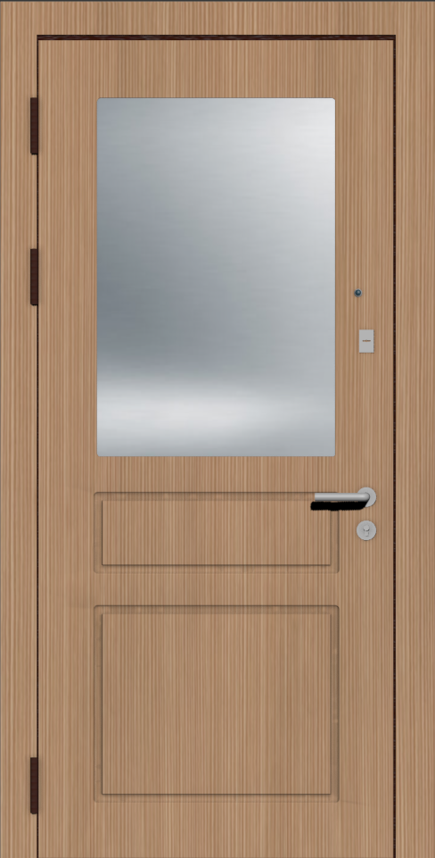 Дверь с зеркалом в строгом стиле