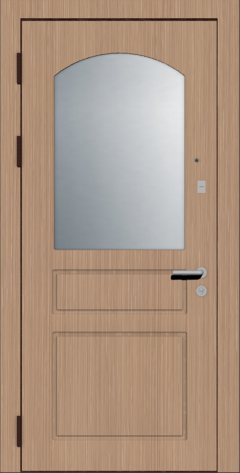 Металлическая дверь с зеркалом