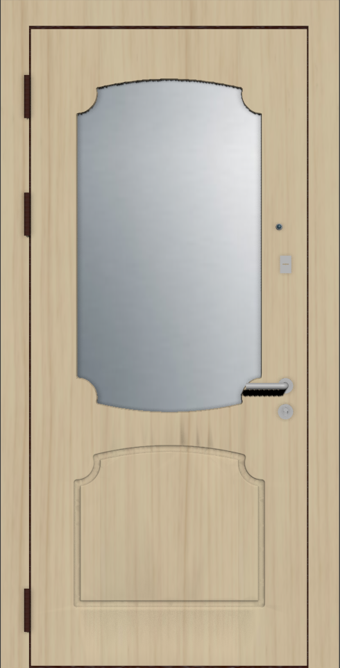 Металлическая входная дверь с зеркалом