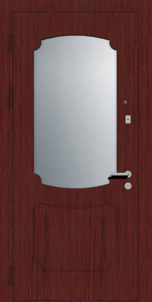Железная входная дверь с зеркалом